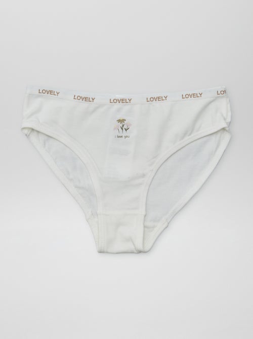 Lot de 4 culottes imprimées - Kiabi