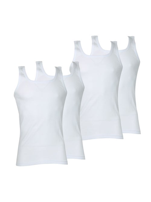 Lot de 4 débardeurs homme coton bio athena - Kiabi Lot de 4 débardeurs homme coton bio athena - Kiabi