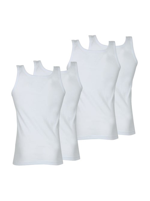 Lot de 4 débardeurs homme coton bio athena - Kiabi Lot de 4 débardeurs homme coton bio athena - Kiabi