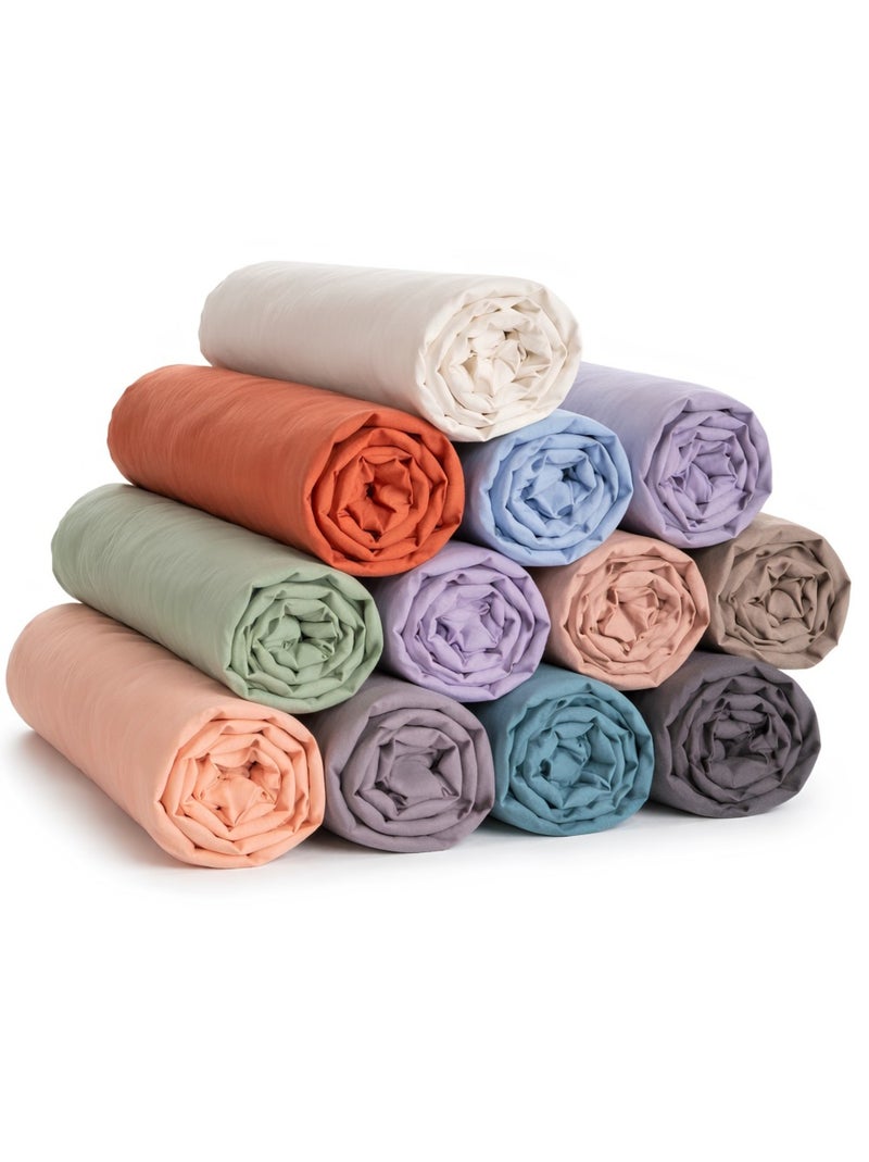 Lot de 4 Draps Housse Coton PROMO LINGE couleurs aléatoires Multicolore - Kiabi