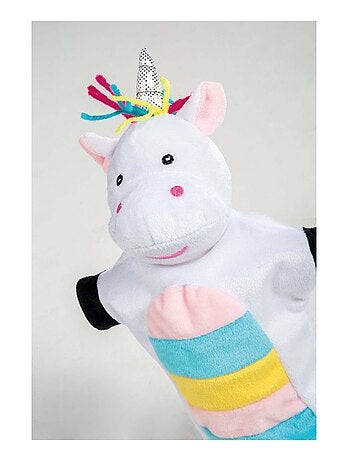 Lot de 4 marionnettes à main - Licorne fée dragon et chevalier ROBA