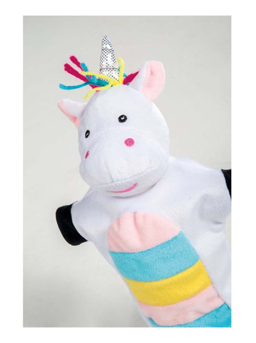 Lot de 4 marionnettes à main - Licorne fée dragon et chevalier ROBA - Kiabi