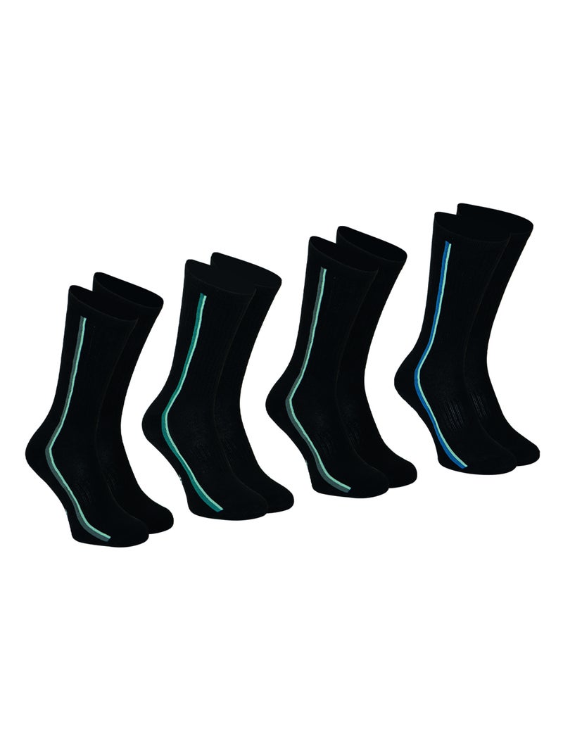 Lot de 4 mi-chaussettes homme odor control athena Noir - Kiabi