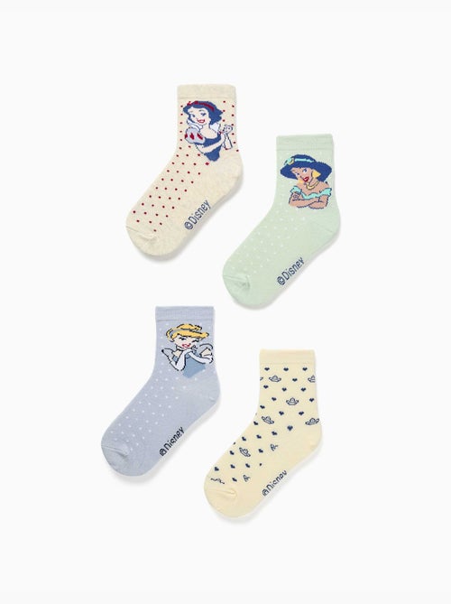 Lot de 4 paires de chaussettes avec les princesses disney - Kiabi Lot de 4 paires de chaussettes avec les princesses disney - Kiabi