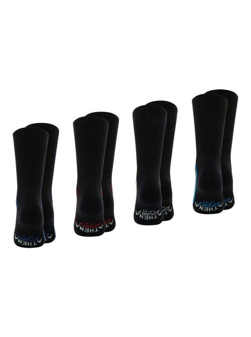Lot de 4 paires de chaussettes de sport mi-hautes athena - Kiabi Lot de 4 paires de chaussettes de sport mi-hautes athena - Kiabi