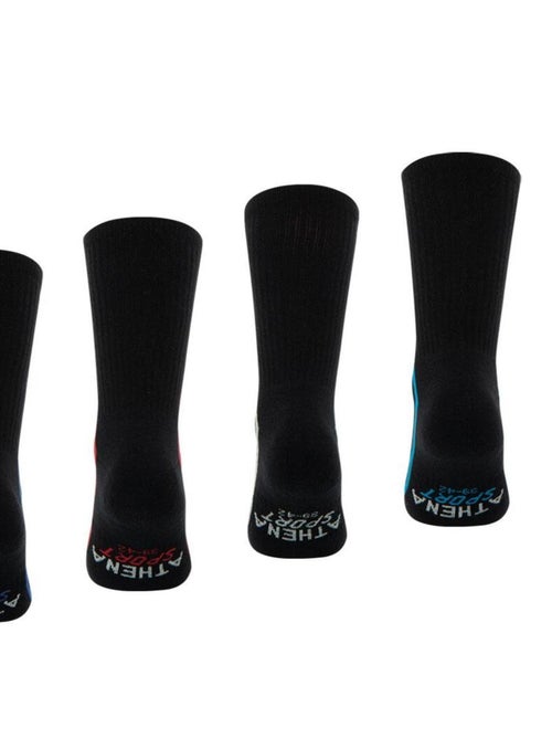 Lot de 4 paires de chaussettes de sport mi-hautes athena - Kiabi Lot de 4 paires de chaussettes de sport mi-hautes athena - Kiabi