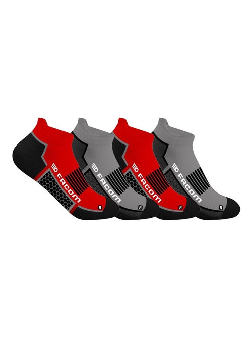 Lot de 4 paires de chaussettes de travail courtes hexa facom - Kiabi
