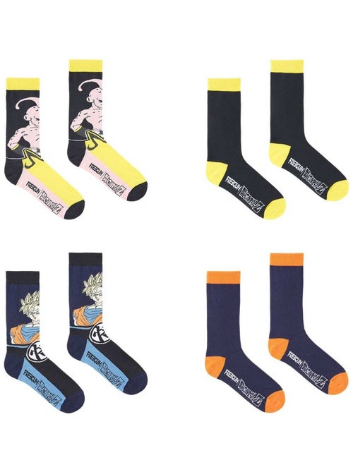 Lot de 4 paires de chaussettes dragon ball z garçon freegun - Kiabi