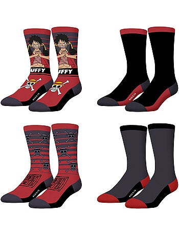 Lot de 4 paires de chaussettes garçon one piece freegun
