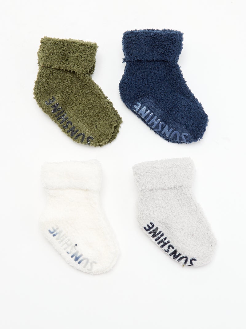 Lot de 4 paires de chaussettes Kaki - Kiabi
