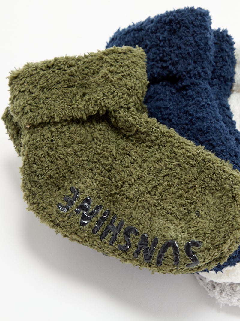 Lot de 4 paires de chaussettes Kaki - Kiabi