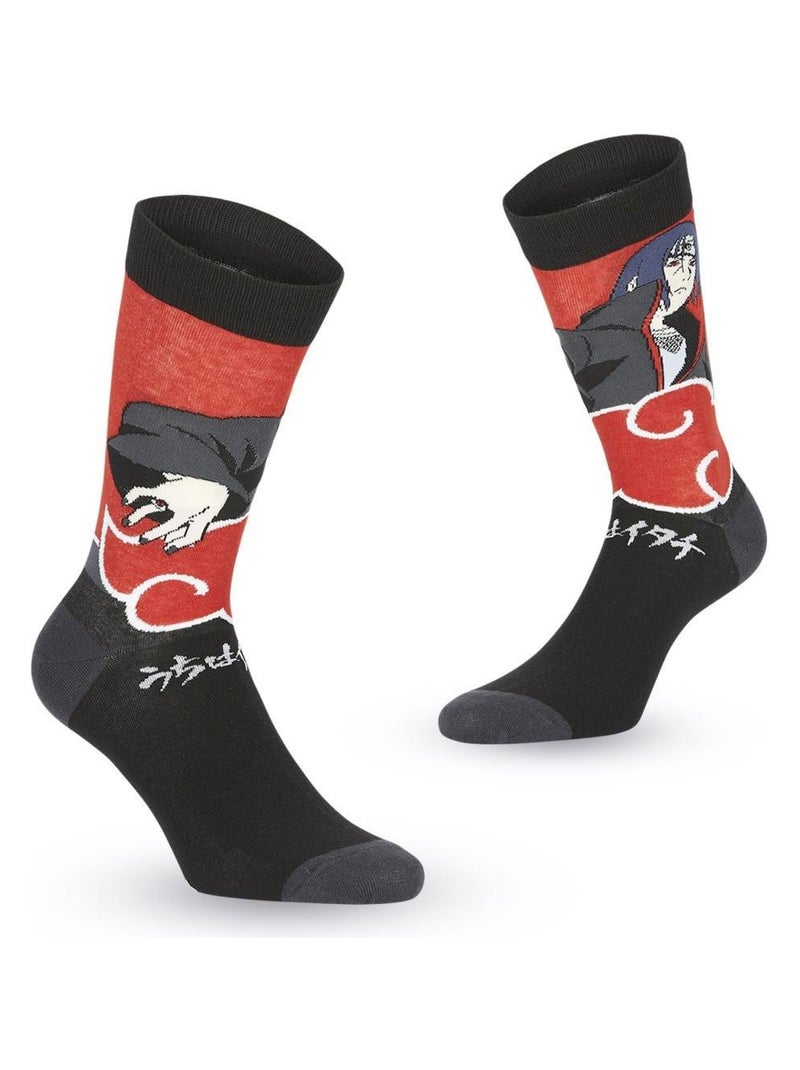Lot de 4 paires de chaussettes naruto shippuden garçon freegun Noir - Kiabi