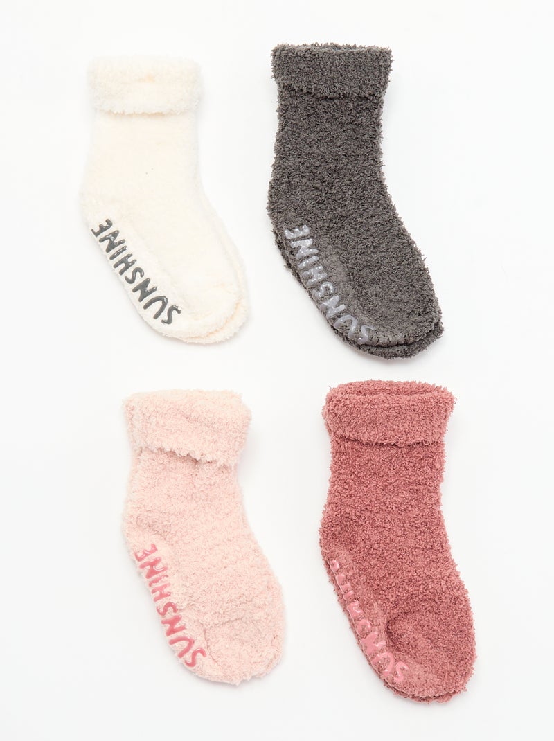 Lot de 4 paires de chaussettes Rose - Kiabi