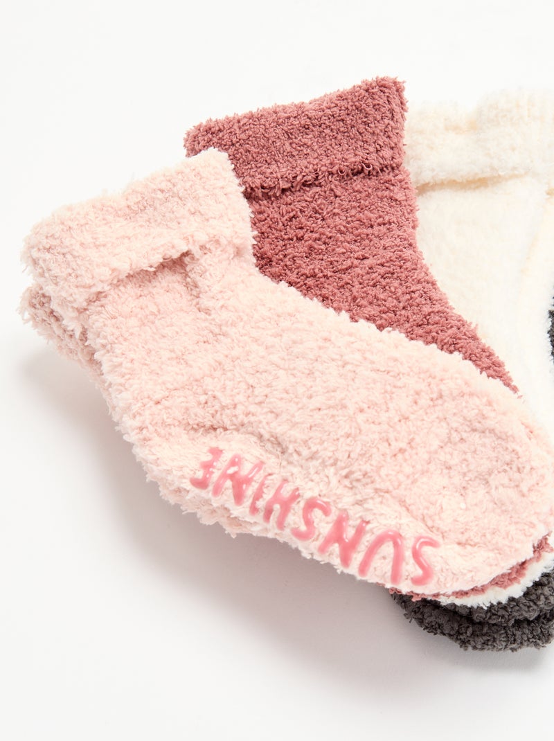 Lot de 4 paires de chaussettes Rose - Kiabi