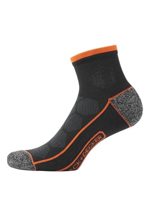 Lot de 4 paires de chaussettes socquettes de travail tool black & decker - Kiabi