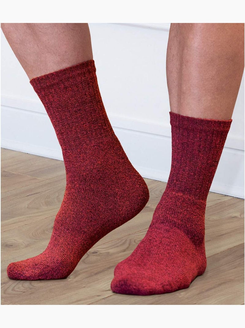 Lot de 4 paires de chaussettes sport chinées  - atlas for men Bleu Gris - Kiabi