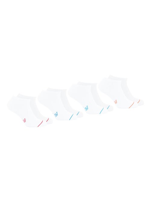 Lot de 4 paires de socquettes low cut ecopack athena - Kiabi Lot de 4 paires de socquettes low cut ecopack athena - Kiabi