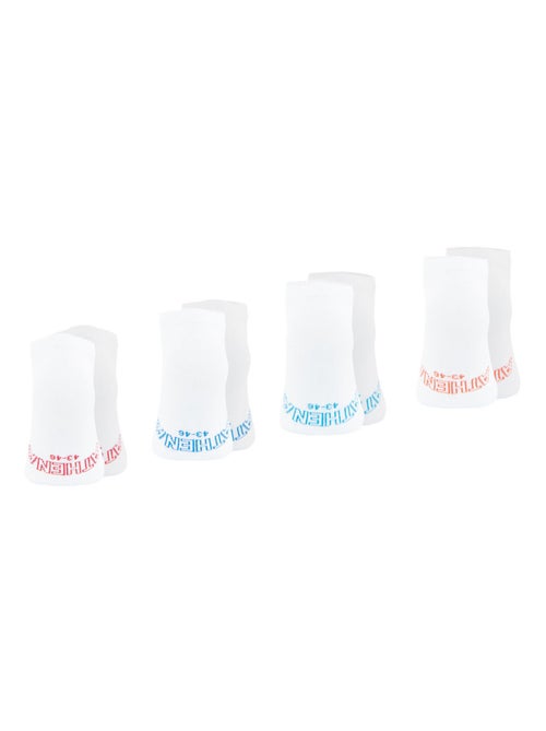 Lot de 4 paires de socquettes low cut ecopack athena - Kiabi Lot de 4 paires de socquettes low cut ecopack athena - Kiabi