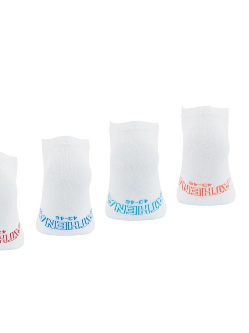 Lot de 4 paires de socquettes low cut ecopack athena Blanc - Kiabi