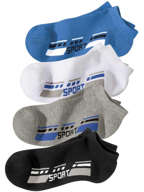 Lot de 4 paires de socquettes sport - atlas for men - Kiabi Lot de 4 paires de socquettes sport - atlas for men - Kiabi