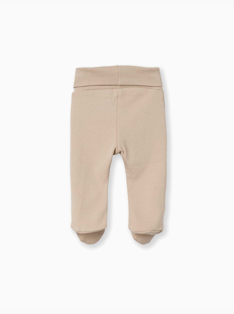Lot de 4 pantalons à pieds en coton peigné Blanc Beige Gris - Kiabi