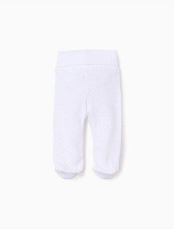 Lot de 4 pantalons à pieds en coton peigné