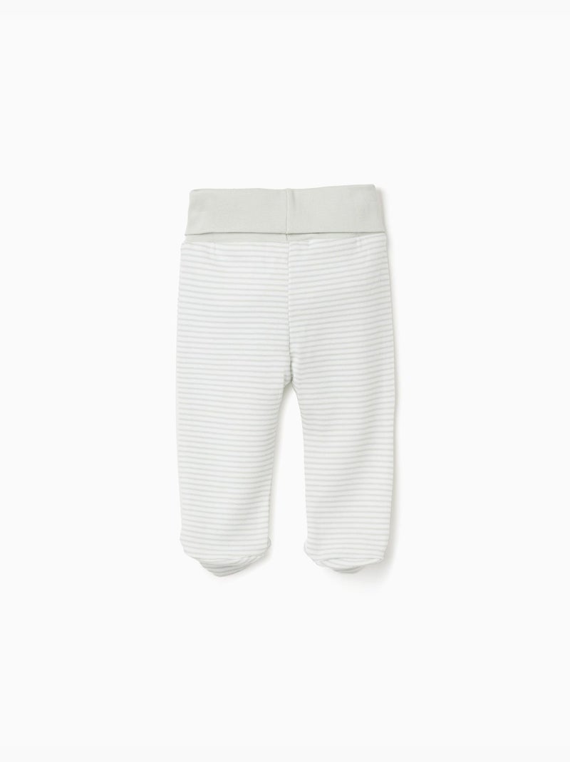Lot de 4 pantalons de taille haute en coton Blanc Vert - Kiabi