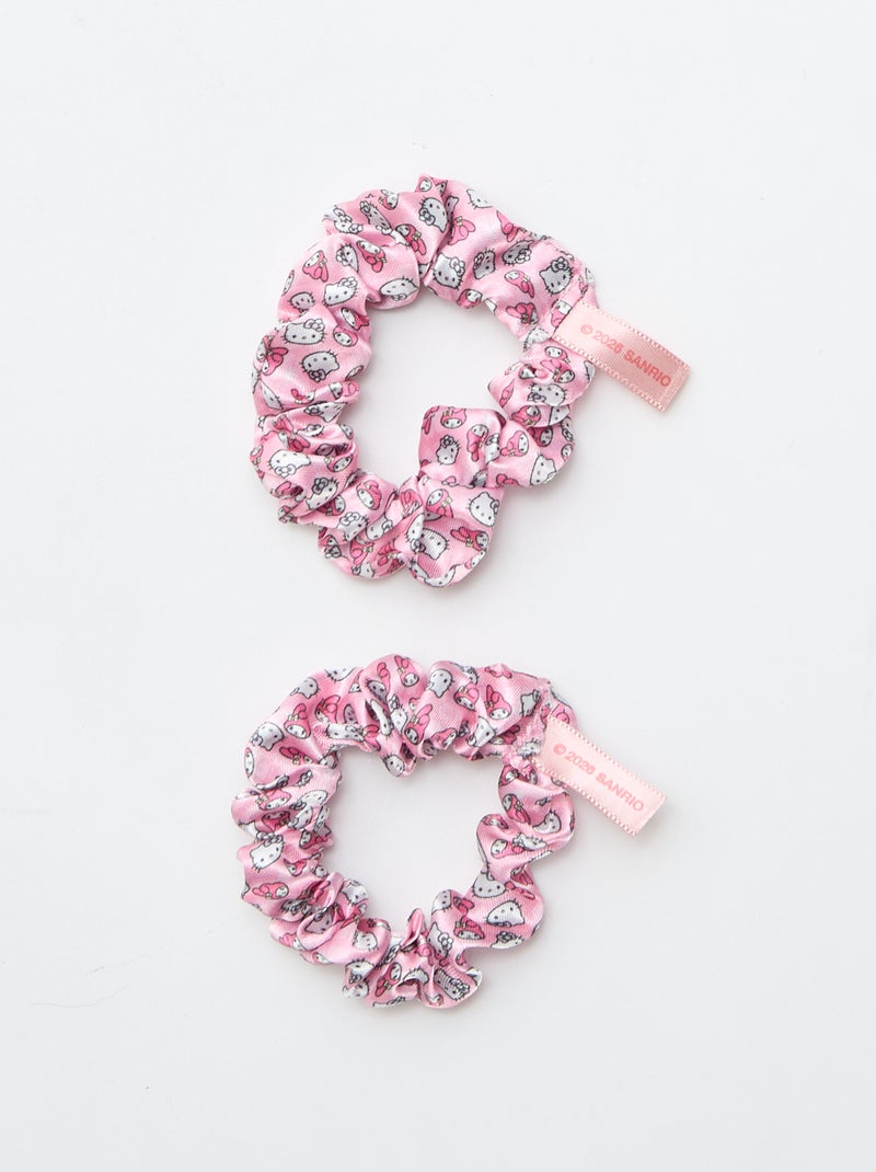 Lot de 4 pinces + 1 chouchou 'Hello Kitty' Rose - Kiabi