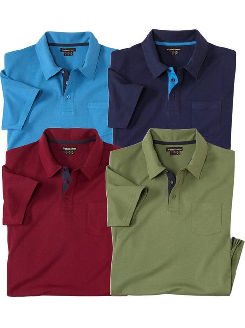 Lot de 4 polos jersey casual  - atlas for men - Kiabi