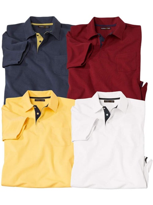 Lot de 4 polos sportwear  - atlas for men - Kiabi