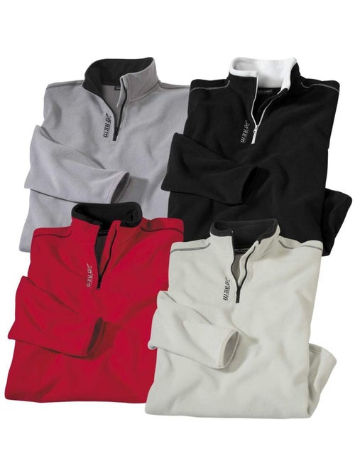 Lot de 4 pulls micro-polaire  - atlas for men - Kiabi