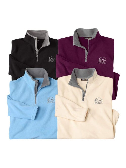 Lot de 4 Pulls Micropolaires Sport Mountain  - ATLAS FOR MEN - Kiabi