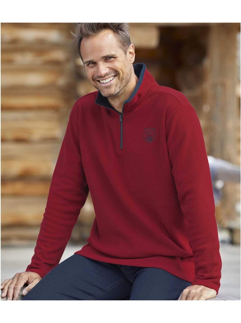 Lot de 4 Pulls polaire Outdoor  - ATLAS FOR MEN Blanc / Bleu / Rouge - Kiabi