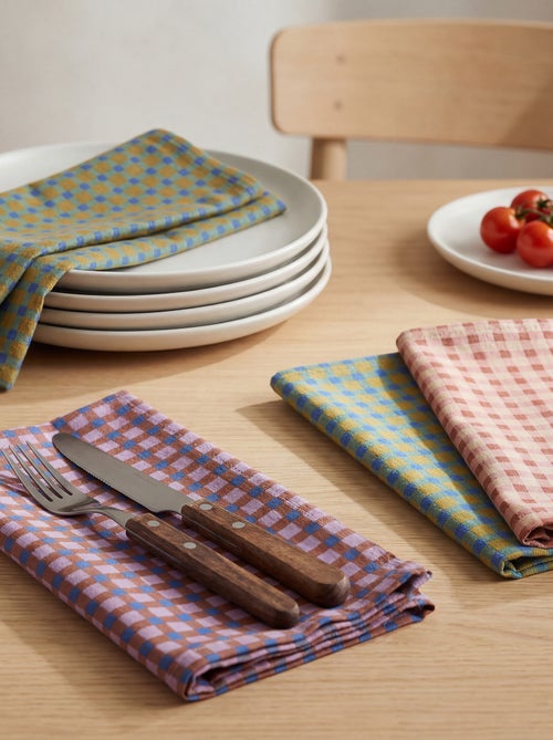 Lot de 4 serviettes de table 40 x 40 cm - Kiabi Home - Kiabi