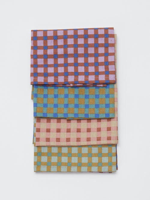 Lot de 4 serviettes de table 40 x 40 cm - Kiabi Lot de 4 serviettes de table 40 x 40 cm - Kiabi