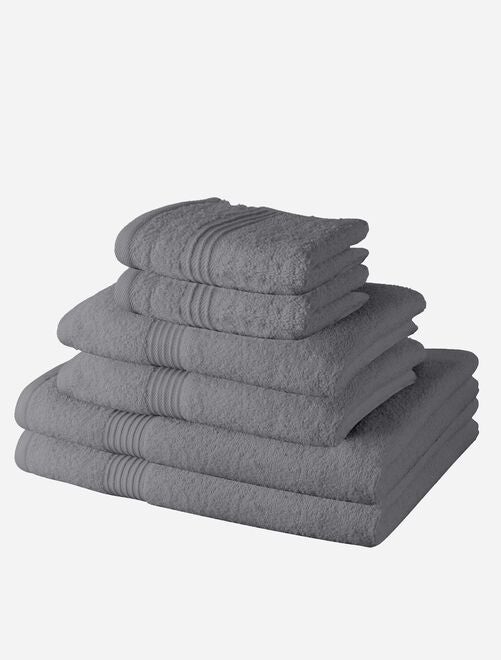 Lot de 4 serviettes et 2 draps de bain - Kiabi