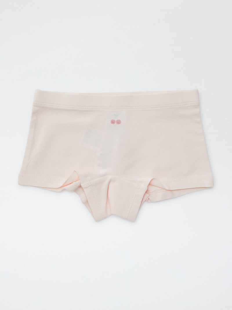 Lot de 4 shorties imprimé Rose/bleu/jaune/violet - Kiabi