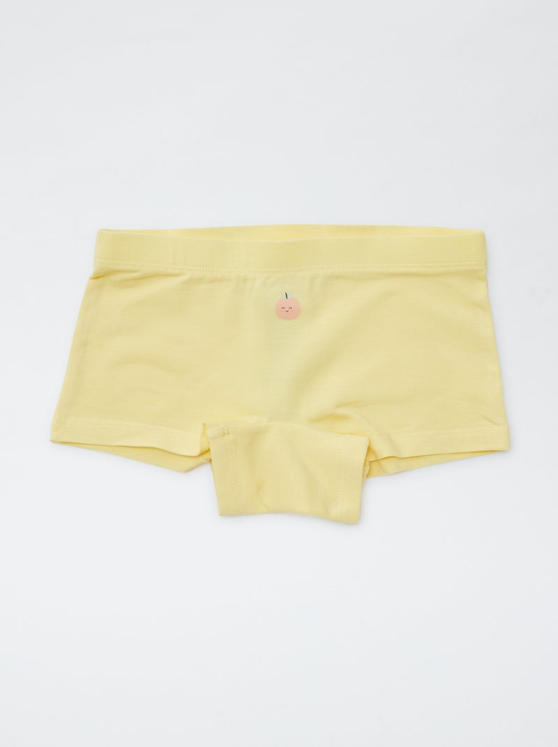 Lot de 4 shorties imprimé Rose/bleu/jaune/violet - Kiabi