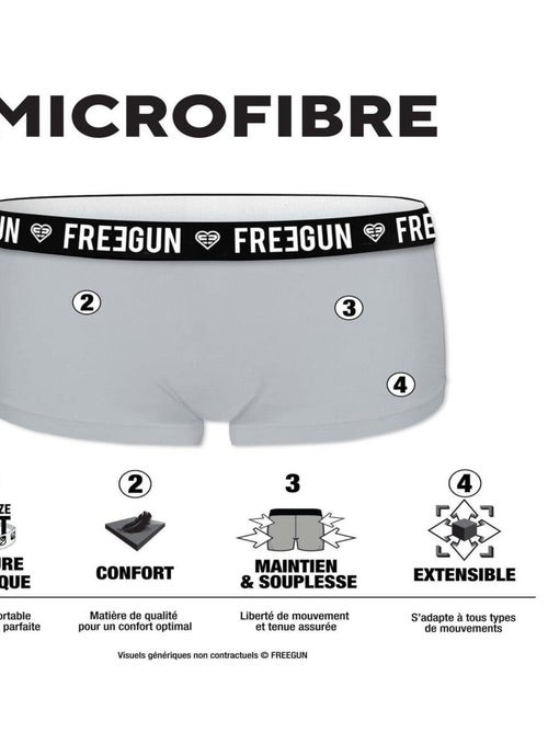 Lot de 4 shortys fille miss freegun freegun - Kiabi Lot de 4 shortys fille miss freegun freegun - Kiabi