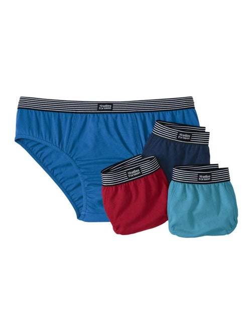 Lot de 4 Slips Confort Unis - ATLAS FOR MEN - Kiabi Lot de 4 Slips Confort Unis - ATLAS FOR MEN - Kiabi