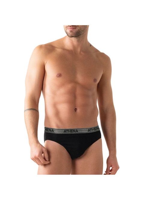 Lot de 4 slips homme basic coton ecopack athena - Kiabi