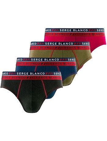 Lot de 4 slips homme en coton french serge blanco