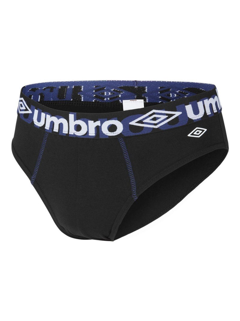 Lot de 4 slips homme en coton uni umbro Noir - Kiabi