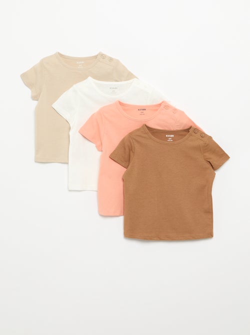 Lot de 4 T-shirts unis - Kiabi