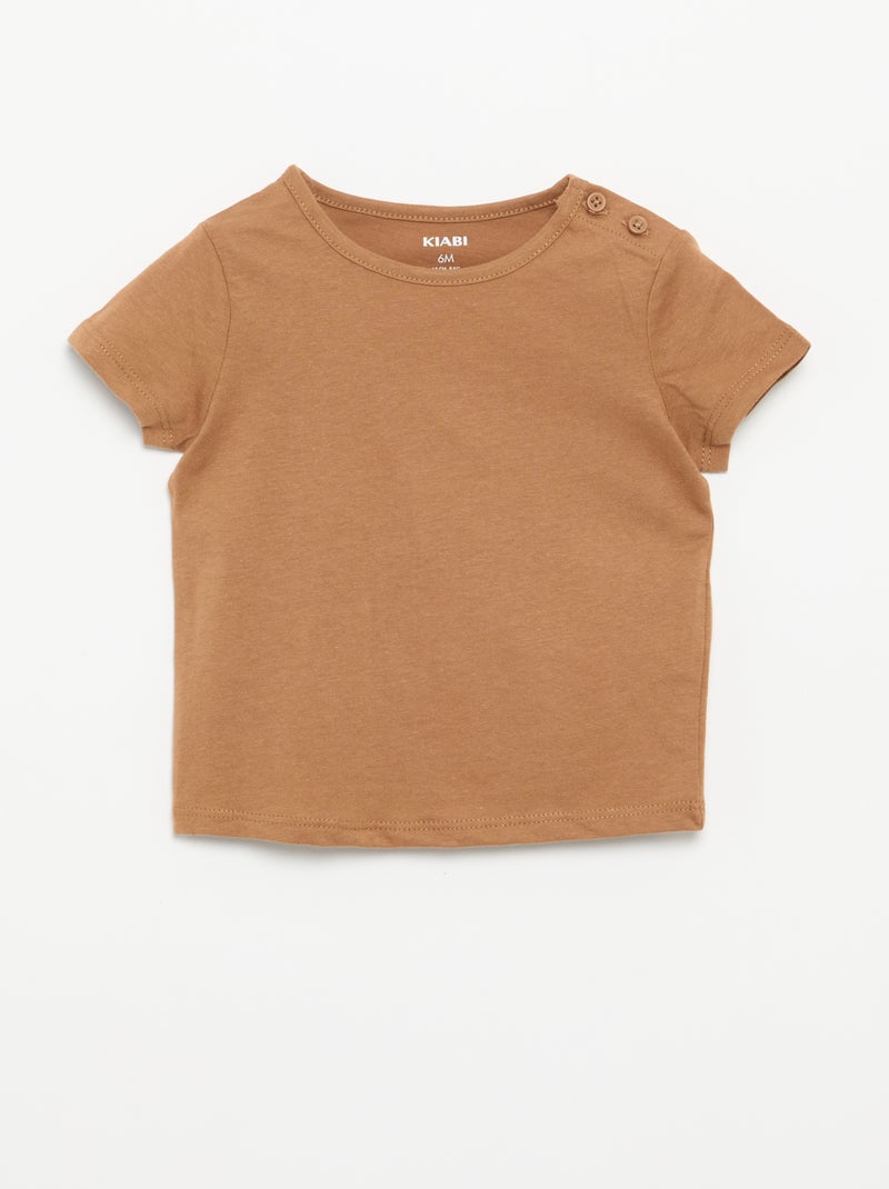 Lot de 4 T-shirts unis Orange - Kiabi