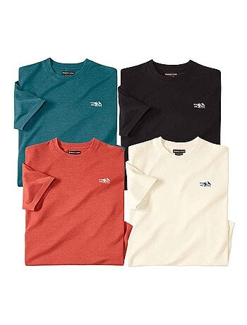 Lot de 4 Tee-Shirts Col Rond - ATLAS FOR MEN