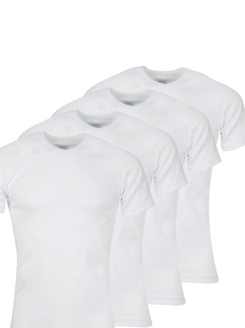 Lot de 4 tee-shirts col v homme coton bio athena - Kiabi Lot de 4 tee-shirts col v homme coton bio athena - Kiabi