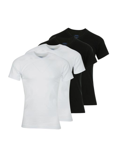 Lot de 4 tee-shirts col v homme coton bio athéna - Kiabi Lot de 4 tee-shirts col v homme coton bio athéna - Kiabi
