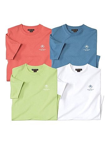Lot de 4 Tee-Shirts Adventure - ATLAS FOR MEN