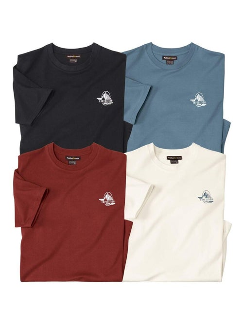 Lot de 4 Tee-shirts Expedition   - ATLAS FOR MEN - Kiabi